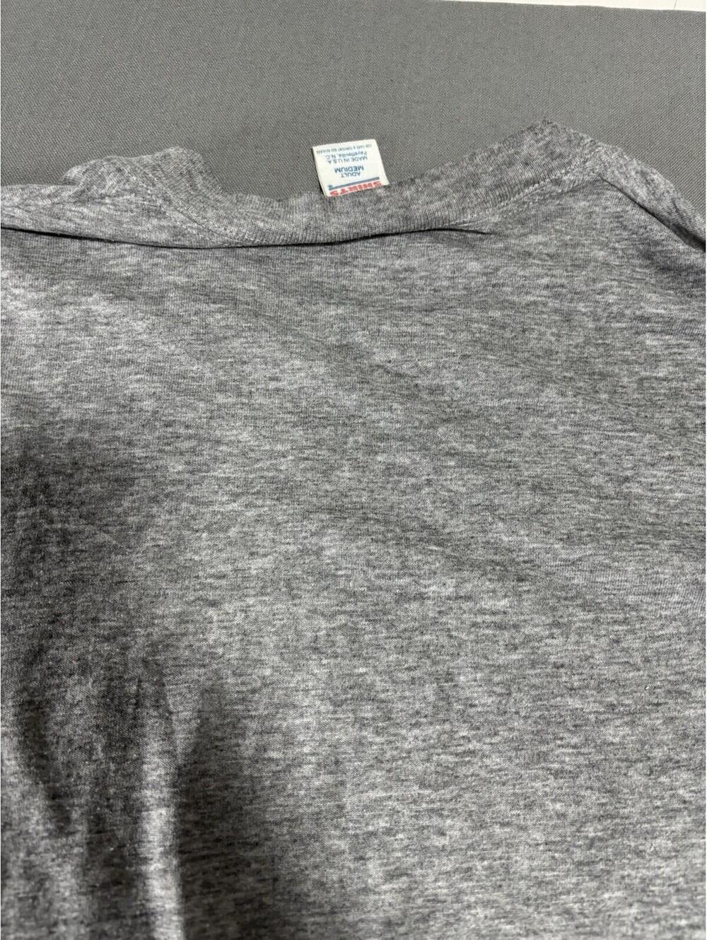 Vintage Military USMC Marine Corps Made In USA T-Shirt Size Medium Gray Black - Picture 11 of 14